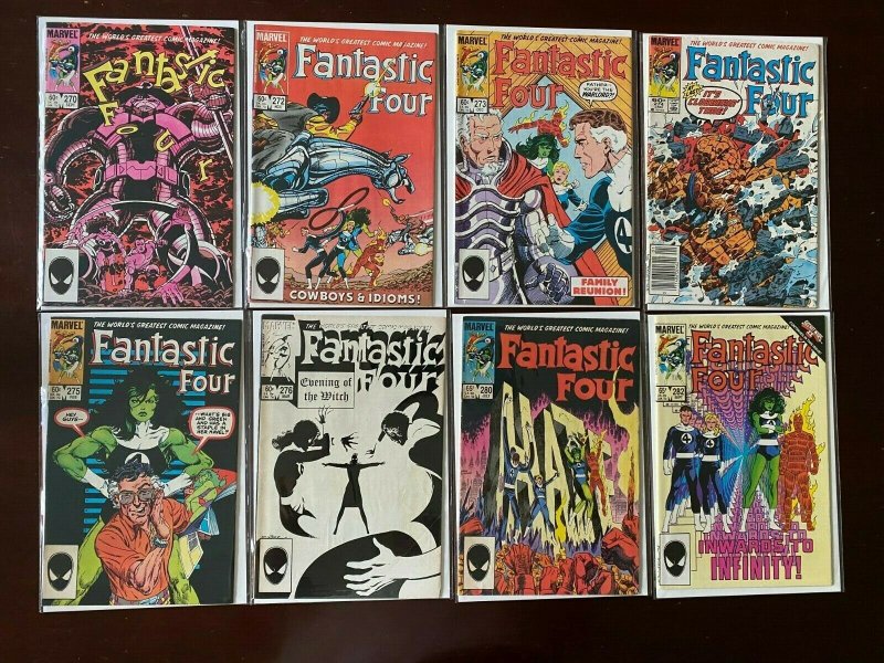 Fantastic Four comic lot 24 diff from:#253-300 avg 7.0 (1983-87)