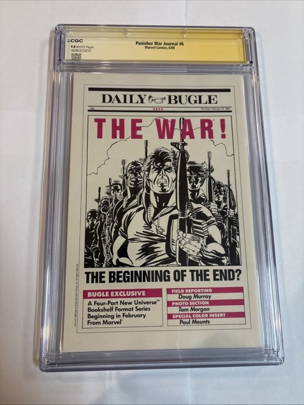 Punisher War Journal (1989) # 6 (CGC 9.8 SS) Signed Jim Lee * Marvel Comics