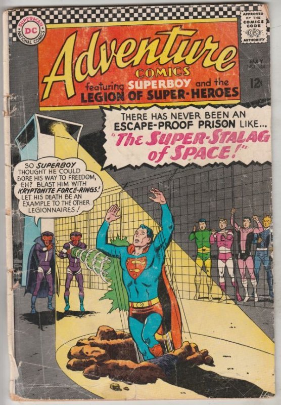 Adventure Comics #344 (May-66) VG Affordable-Grade Legion of Super-Heroes, Su...