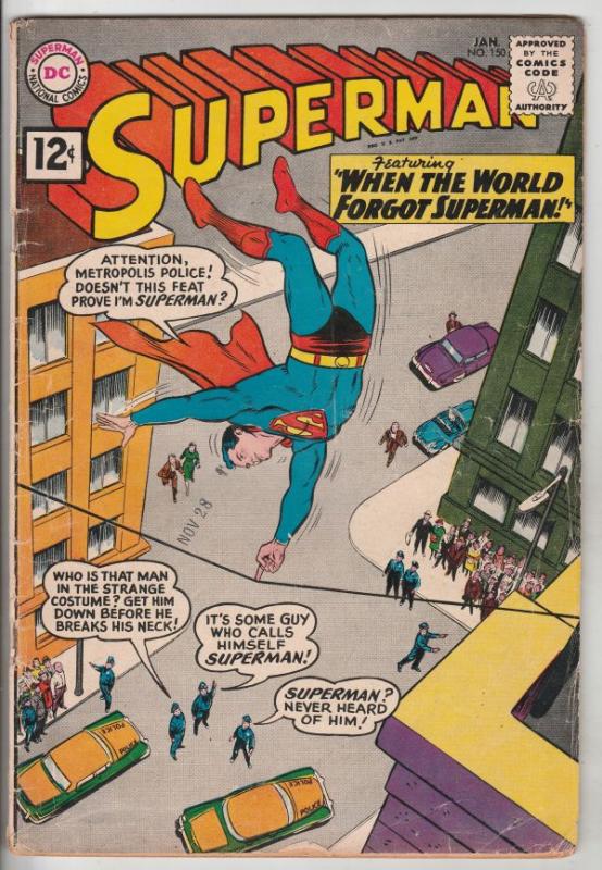 Superman #150 (Jan-62) VG/FN Mid-Grade Superman, Jimmy Olsen,Lois Lane, Perry...