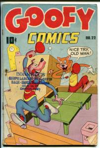 Goofy #22 1947-Thrilling-pin pong cover-Frank Frazetta-Dave Berg-GOOD+