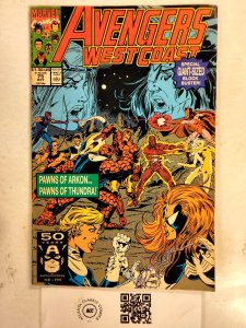 Avengers Swest Coast #75 VF Marvel Comic Book Iron Man Scarlet Witch 32 HH11
