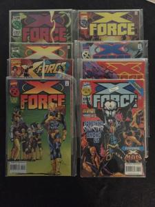 X-FORCE / X-FORCE-DELUXE / LOT OF 9 TOTAL / MARVEL--1990's