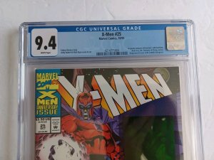 X-Men #25 Gambit Foil - Magneto - Fatal Attraction - 1993 - CGC 9.4