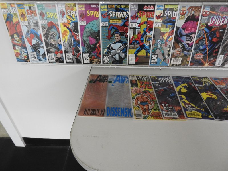 Huge Lot of 130+ Comics W/ Spiderman, X-Force, Cable! Avg. VF Condition!