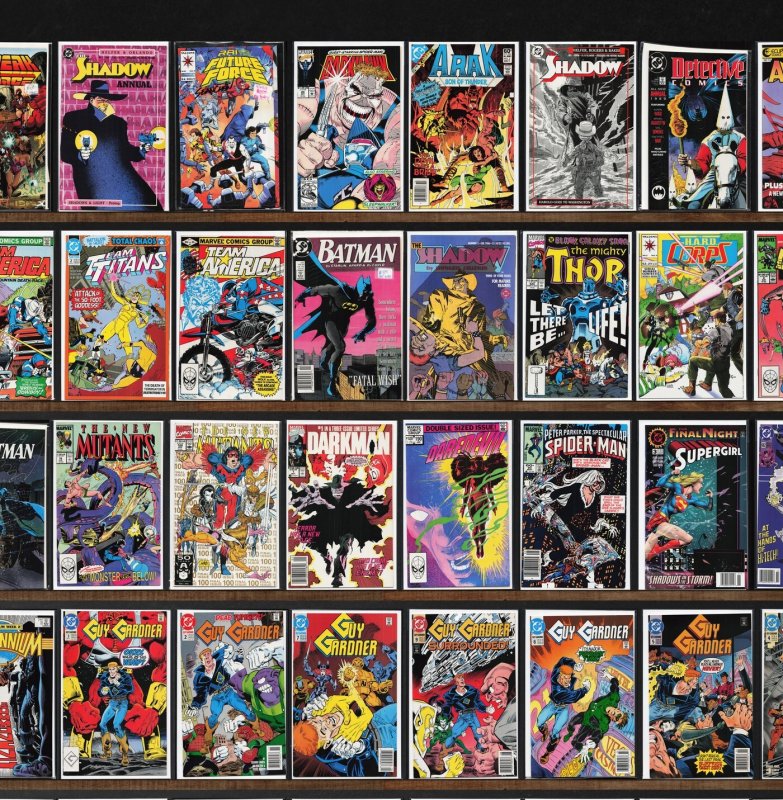 Huge Lot 150+ Comics with The Shadow, Guy Gardner, Marvel Universe & More!