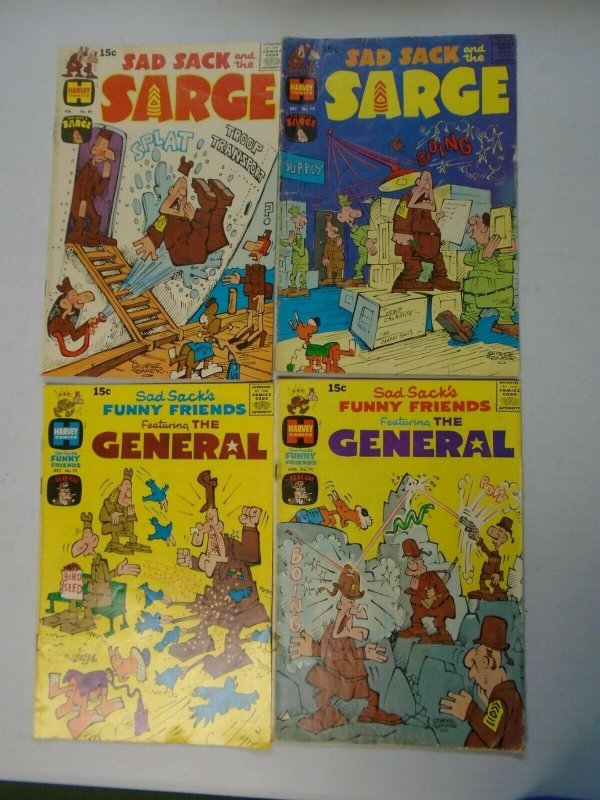 Silver age Harvey Sad Sack lot 52 different issues avg 4.0 VG