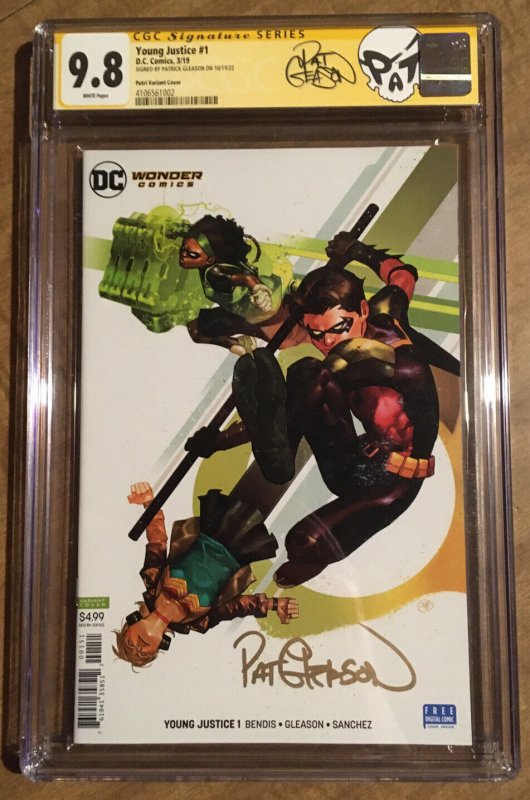 1ST TEEN LANTERN Young Justice #1 B SIGNED Gleason Putri Variant CGC 9.8 NM+/M