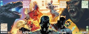 (2024) JUSTICE LEAGUE VS GODZILLA VS KONG #1 -4 FINAL PRINT VARIANT COVER SET