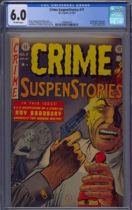 CRIME SUSPENSTORIES #17 CGC 6.0 CLASSIC SUICIDE COVER RAY BRADBURY ADAPTATION