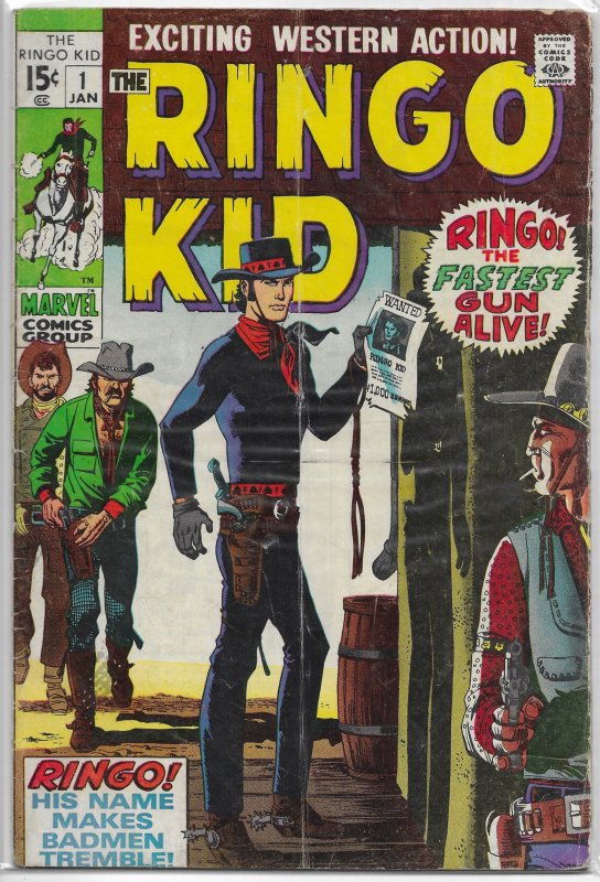 Ringo Kid   # 1 GD (Marvel Western, 1970) Kida
