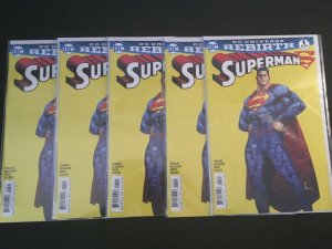 SUPERMAN: REBIRTH #1, 1st Printing, Five Copies, VFNM Condition