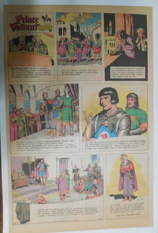 Prince Valiant Sunday #1620 by Hal Foster from 2/25/1968 Rare Full Page Size !