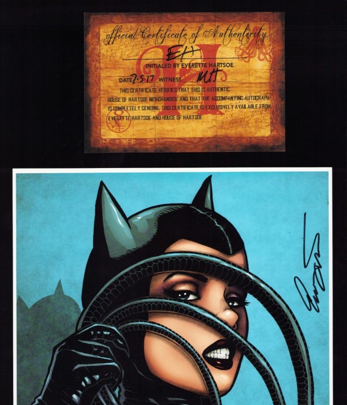 Everette Hartsoe's Dirty Drawings Catwoman Cover Art 11 x 17 Print. Signed w/COA