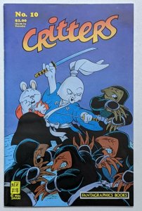 Critters #10 (Mar 1987, Fantagraphics) VF- 7.5 Usagi Yojimbo appearance 