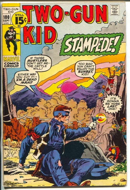 Two-Gun Kid  #100 1971-Marvel-Herb Trimpe cover-Jack Kirby art-VF