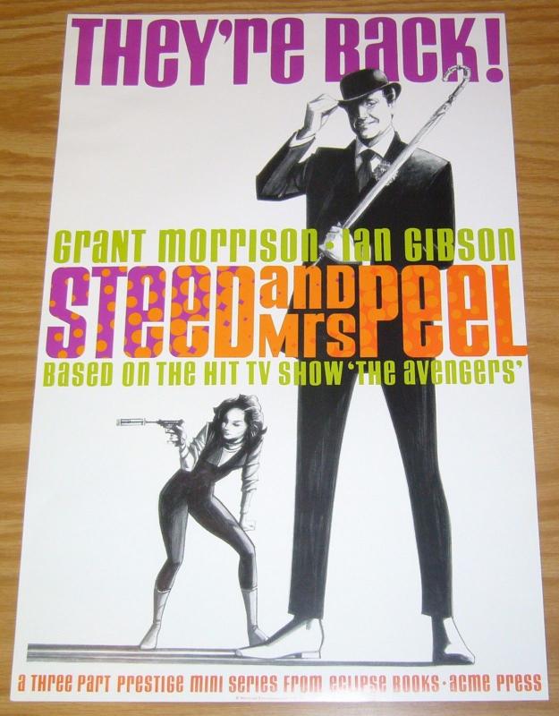Steed and Mrs. Peel #1-3 VF/NM complete series + poster - grant morrison - set