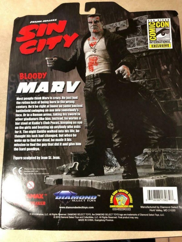 SIN CITY MARV exclusive Action figure, MIB SDCC Limited to 1300, #285