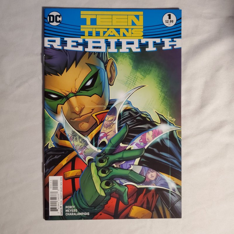 Teen Titans Rebirth 1 Very Fine+ Cover by Jonboy Meyers