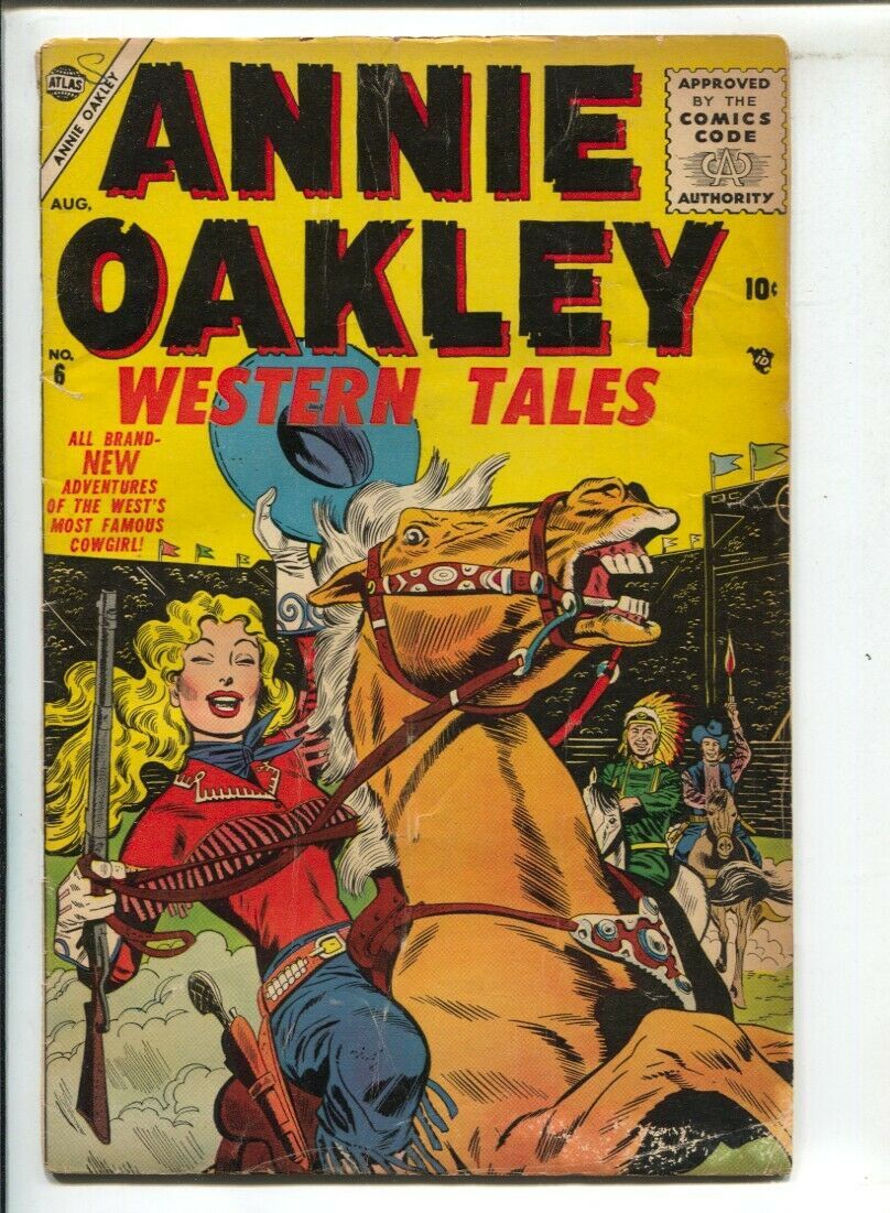 Annie Oakley #6 1955-Atlas-Good Girl Art-Tear on back cover-Rare-VG- | Comic  Books - Golden Age, Atlas, Annie Oakley / HipComic