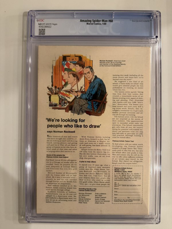 AMAZING SPIDER-MAN  # 68  CGC 6.5 KINGPIN     (1969)
