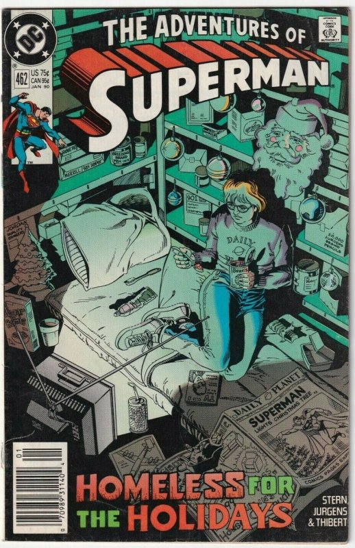 The Adventures Of Superman #462 Homeless For The Holidays January 1990 DC