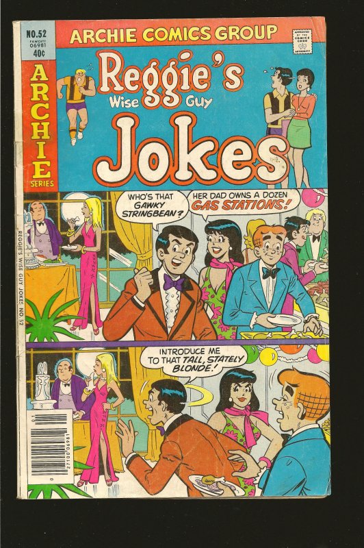 Archie Comics Reggies Wise Guy Jokes No 52 January 1980 see condition note