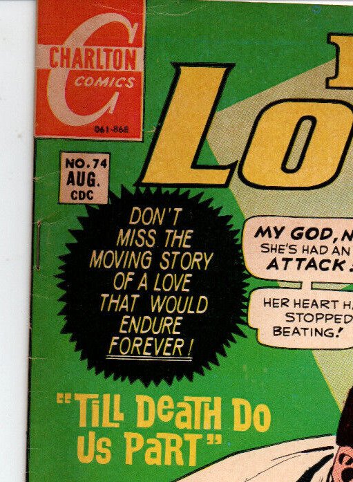 I Love You #74 - Giordano - Romance - Charlton - 1968 - FN 