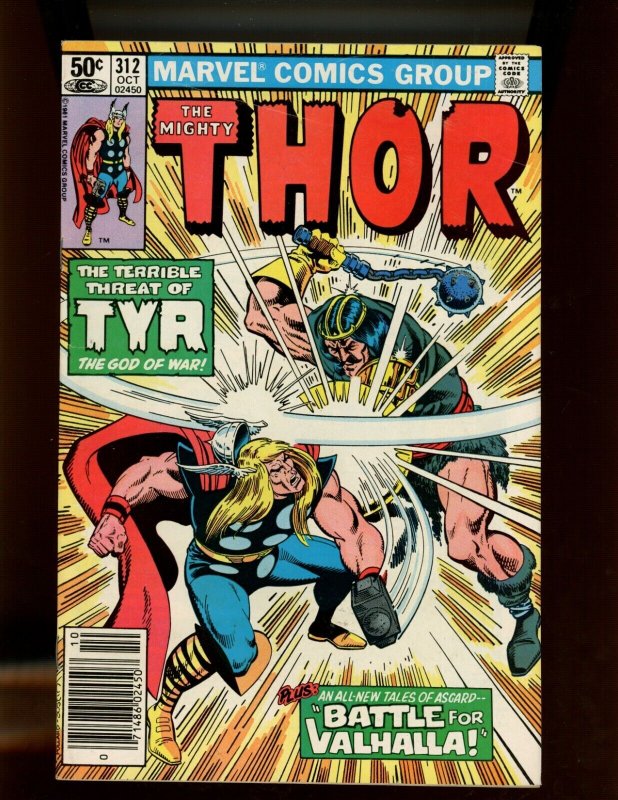 Thor #312 - Keith Pollard Cover Art. Newsstand Edition. (7.0/7.5) 1981