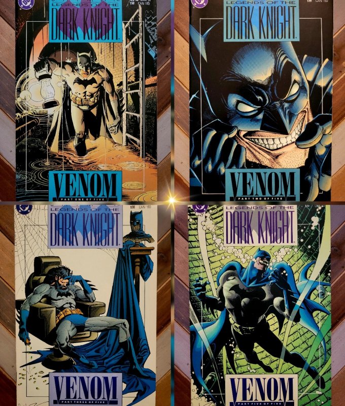 BATMAN Legends of the Dark Knight #16, 17, 18, 20 (DC 1991) Venom Denny O'Neil