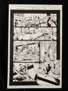 New Warriors #8 Page #2 Original Comic Art- IRON FIST