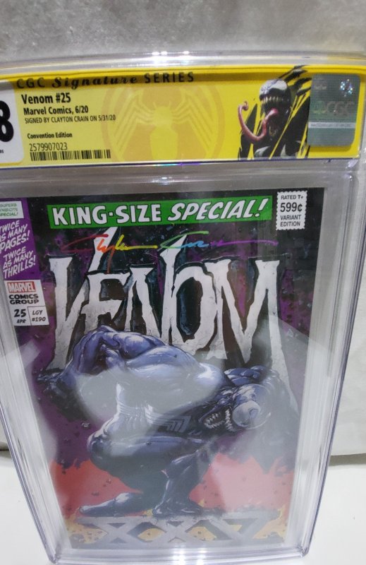 Venom #25 Signature series CGC 9.8 signed by Clayton Crain