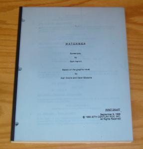 Watchmen Screenplay from 1988 unfilmed movie script - sam hamm - alan moore RARE 