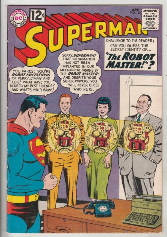 Superman #152 (Apr-62) VF High-Grade Superman, Jimmy Olsen,Lois Lane, Perry W...