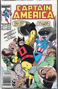 Captain America #328 Newsstand Edition (1987) Captain America [Key Issue]