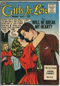 Girls In Love #48 1955-Quality-3rd issue-spicy headlight cover-poses-VG/FN