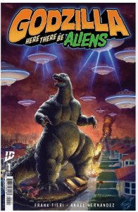 GODZILLA HERE THERE BE ALIENS #1 IDW COMICS 2025 FERO PENICHE MAIN COVER NM