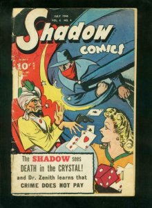 SHADOW COMICS v.6 #4 1946-SHADOW-DOC SAVAGE-PLAYING CARDS-fair/good FR/G