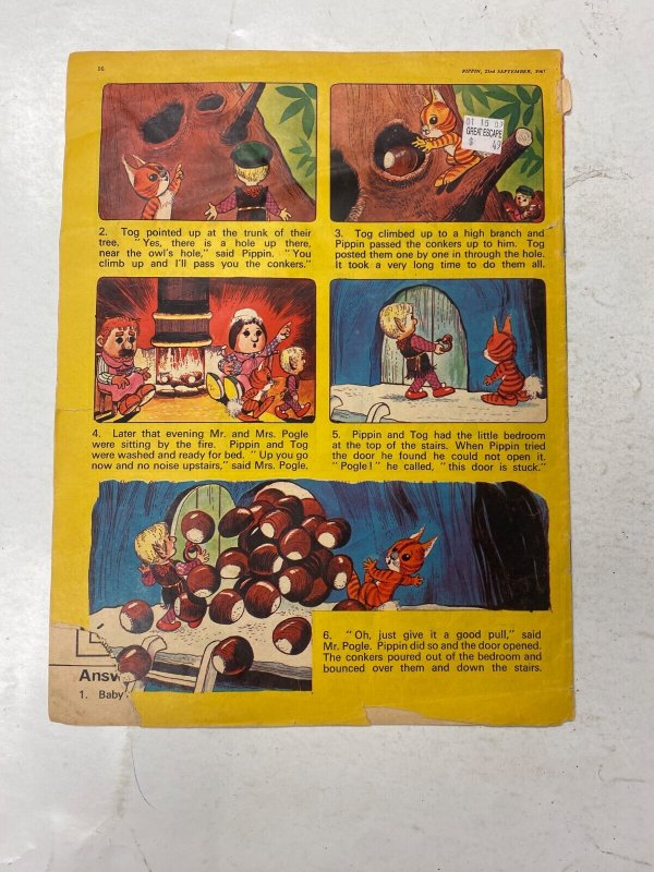 Pippin 23rd Sept. 1967 UK Comic Magazine 11 KM45