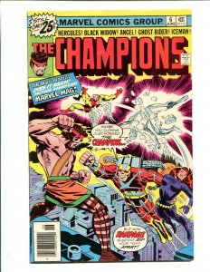 The Champions #6 - Iron Man, Black Widow, Ghost Rider, Newsstand! (4.5) 1976