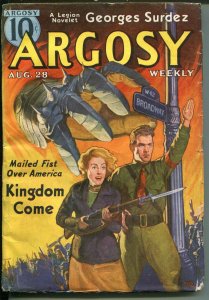 ARGOSY 8/28/1937-MUNSEY-WAR-RUDOLPH BELARSKI COVER-fn minus