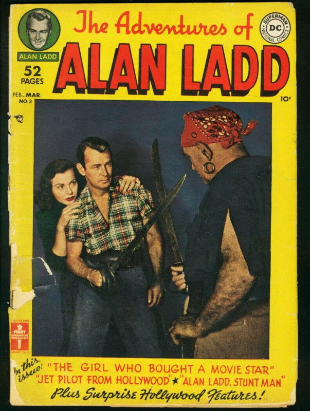 ADVENTURES OF ALAN LADD #3-D.C.-1950-PHOTO COVER FR/G