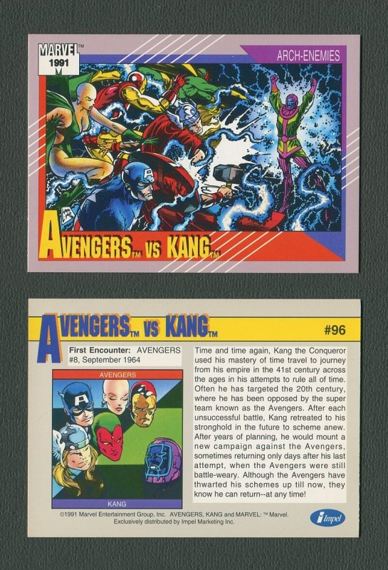 1991 Marvel Comics II  Card  #96 ( Avengers vs Kang )  MINT