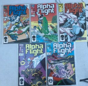 ALPHA FLIGHT #1 ANNUAL, 41, 46, 47, 50 5PC LOT (VF/NM) DOUBLE-SIZE ISSUE!! 1987