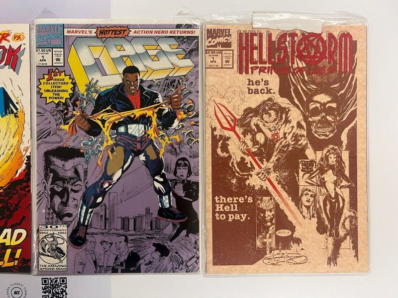 4 Marvel Comics Hellstorm # 1 + Cage # 1 + District X # 2 + Deathlok # 9 79 JS30