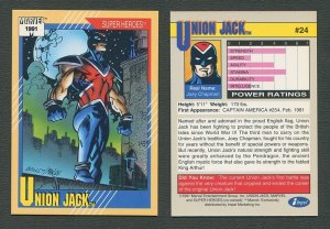 1991 Marvel Comics II  Card  #24 ( Union Jack )  MINT