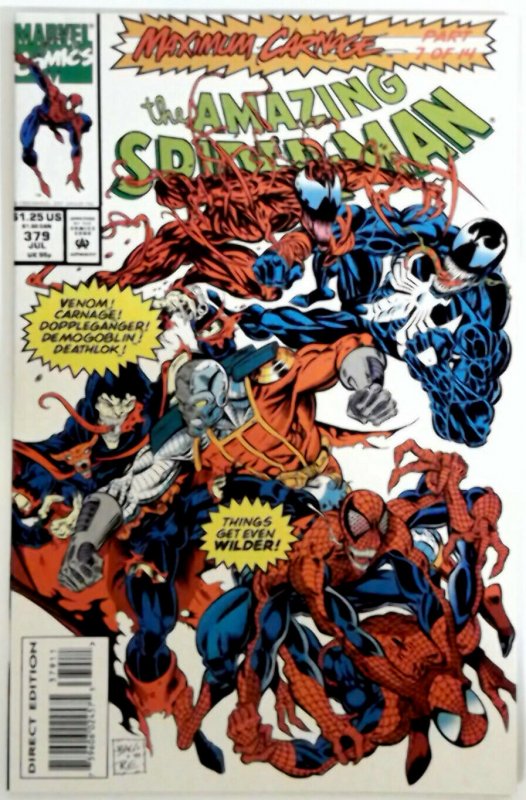 AMZING SPIDER-MAN #379  380   NM  TWO  Comics  MAXIMUM CARNAGE SPIDERMAN VENOM