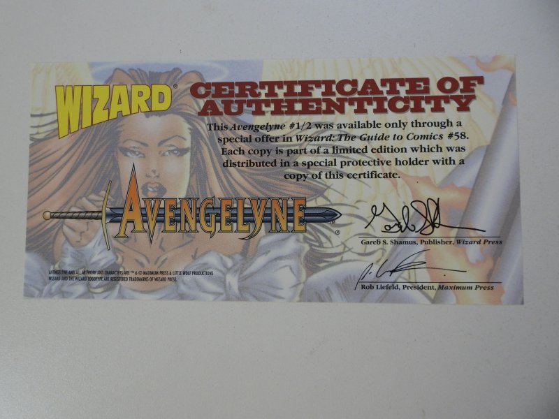 Avengelyne #½ (1996) Wizard Exclusive W/COA VF- Condition