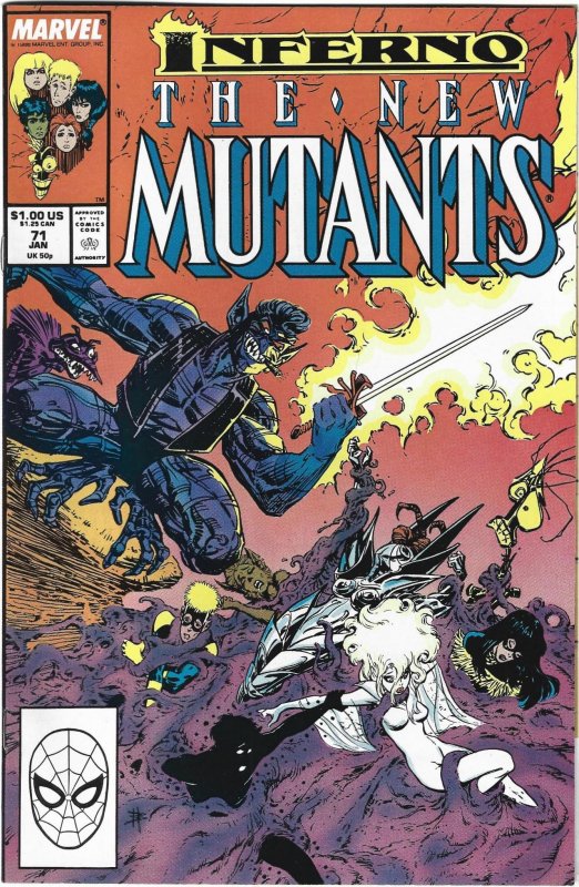 The New Mutants #71 through 73 Direct Edition (1989)