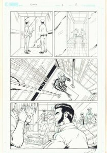 G.I. Joe Tokyo #1 p.12 - Elevator Action - Signed art by Tim Seeley